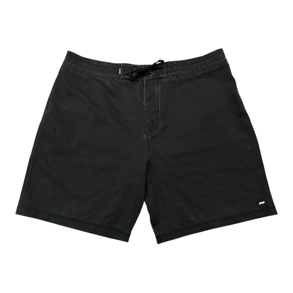 Banks Journal Staple Boardshort Men's Distressed Black Swim Shorts Size 36